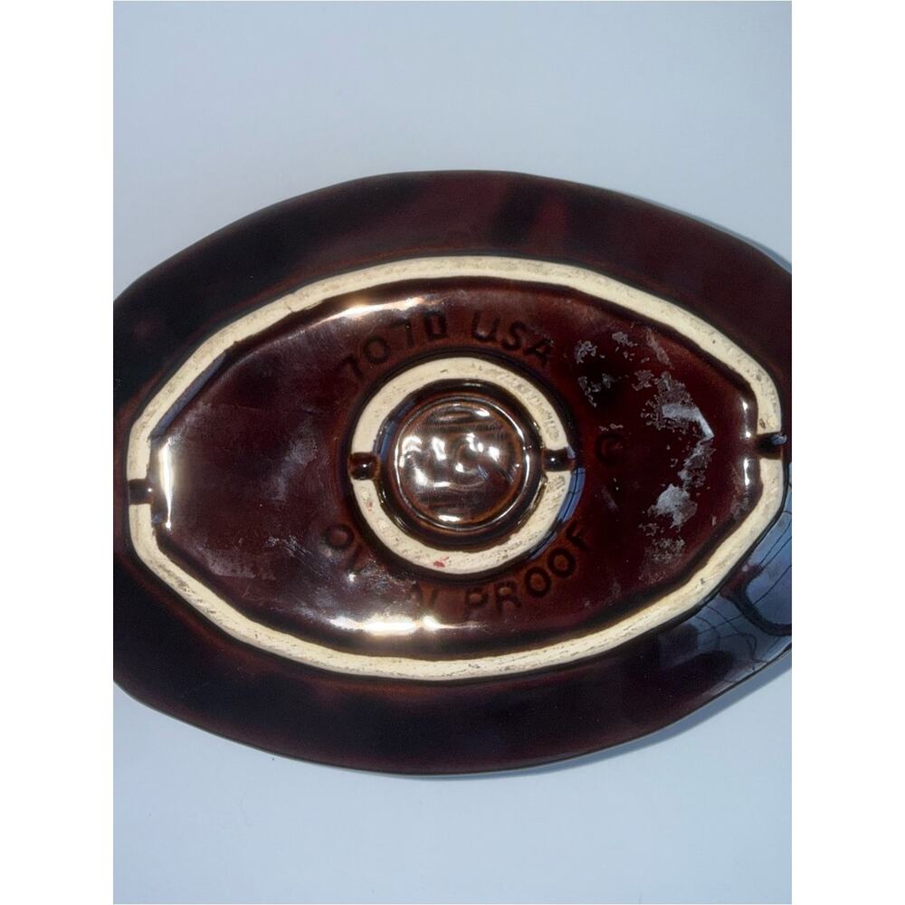 VINTAGE MCCOY oval Ovenproof mid century modern baking dish - Picture 9 of 11